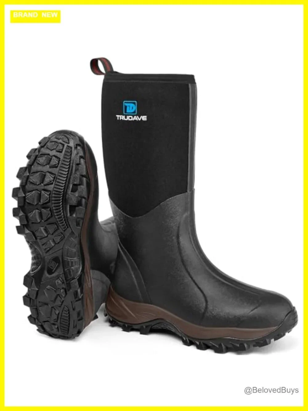 Waterproof Insulated Rubber Boots with Steel Shank Anti-Slip Hunting Work